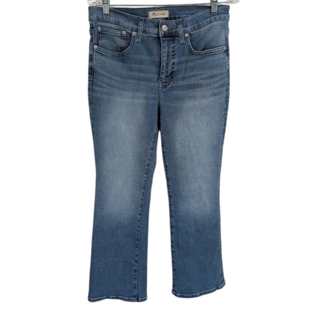 Madewell Kick Out Crop Jeans‎ Mid Rise Stretch Light Wash Sz 29